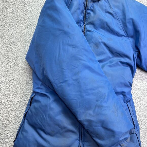 VTG Frostline Kit Jacket Womens Large Blue Belted Down Puffer Insulated Full Zip - Picture 10 of 14